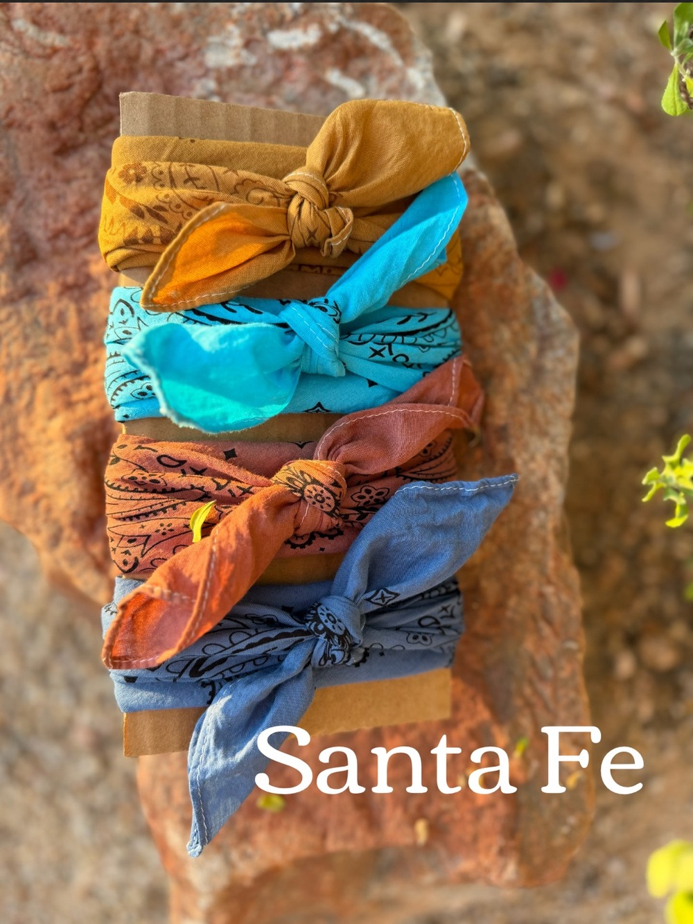 BANDANAS BANDANA Set of 4 ⭐️Premium Cotton “Santa Fe” Paisley